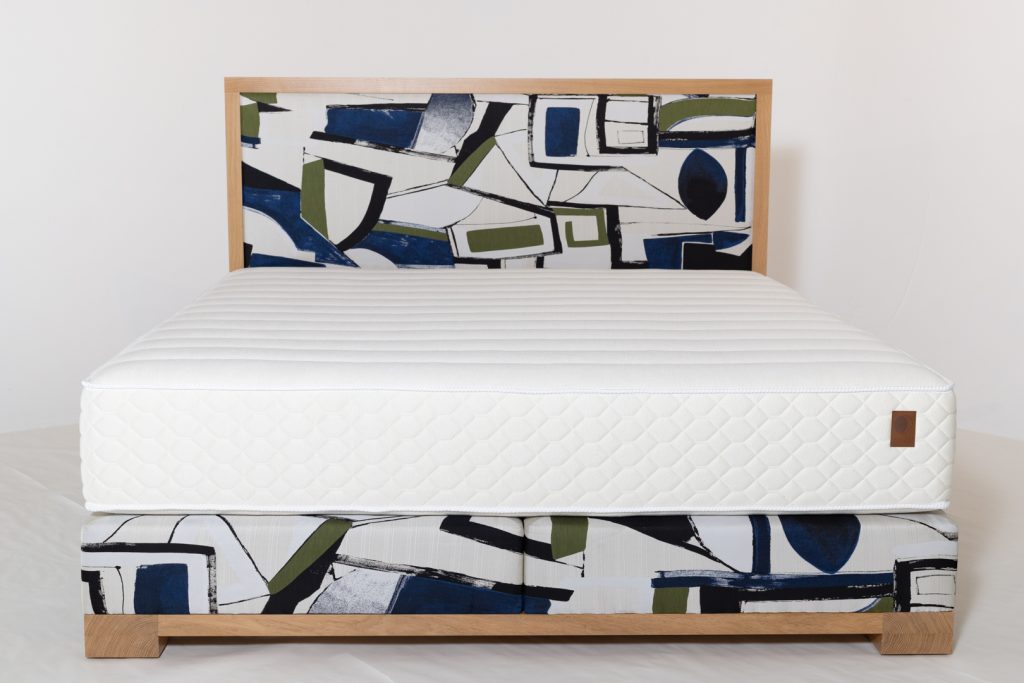 Lit louise Chêne et tissu eugenio