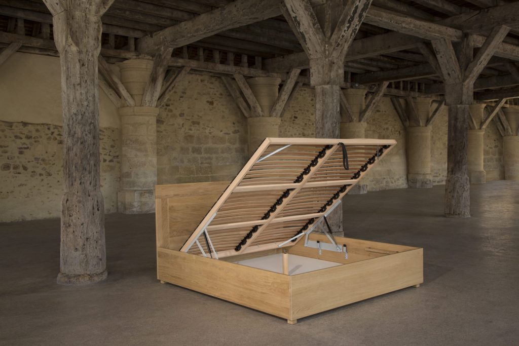 Lit Coffre Bois Massif Chêne NINO 3 Lit coffre NINO en chêne massif Bois massif du Tardenois