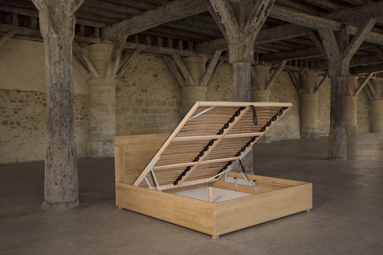 Lit coffre NINO en chêne massif Bois massif du Tardenois