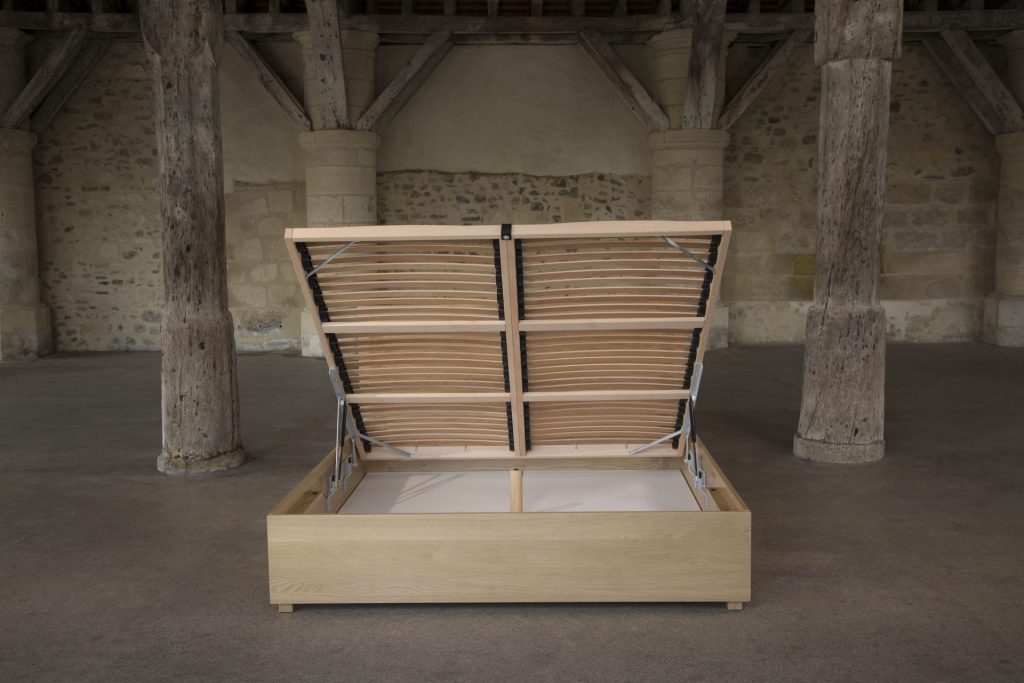 lit coffre nino chene 02 Les différents types de lit avec rangement pour un gain de place optimal