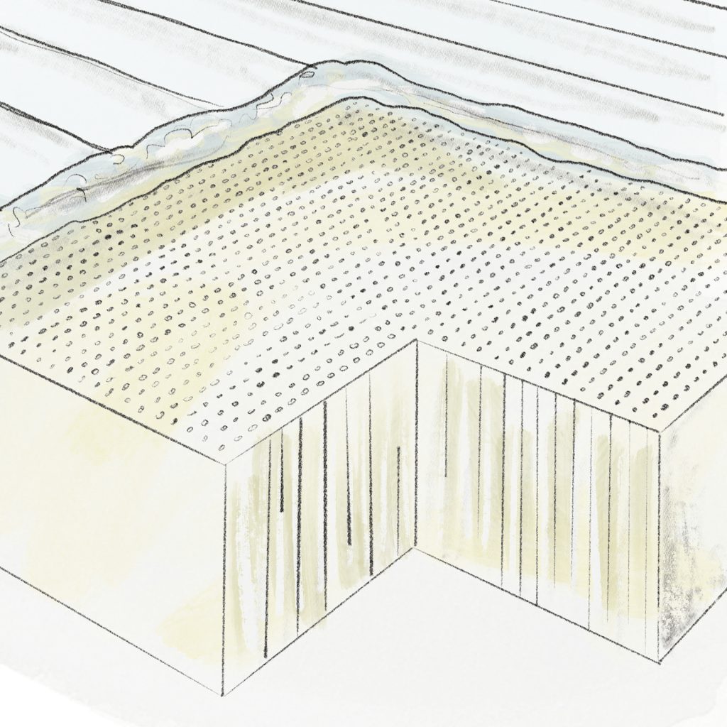 Matelas Latex 100% Talalay Adèle 1 illustration gamme merveilleux 17 cm