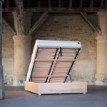 Lit coffre Bibo Hêtre Massif ouvert