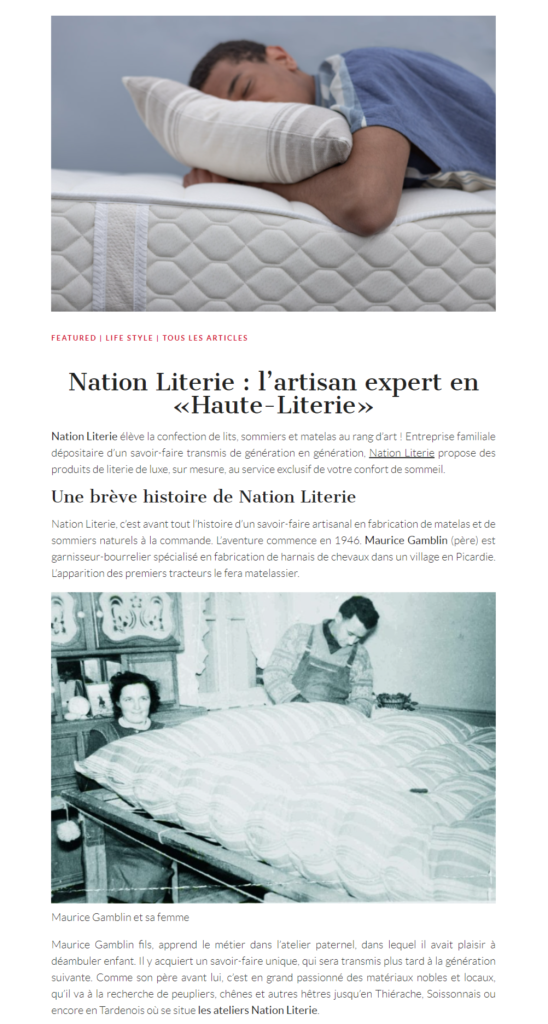 Article de presse magazine Dandy Page 1