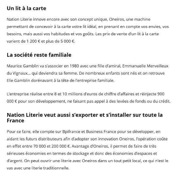 Article de presse magazine Entreprendre Page 2