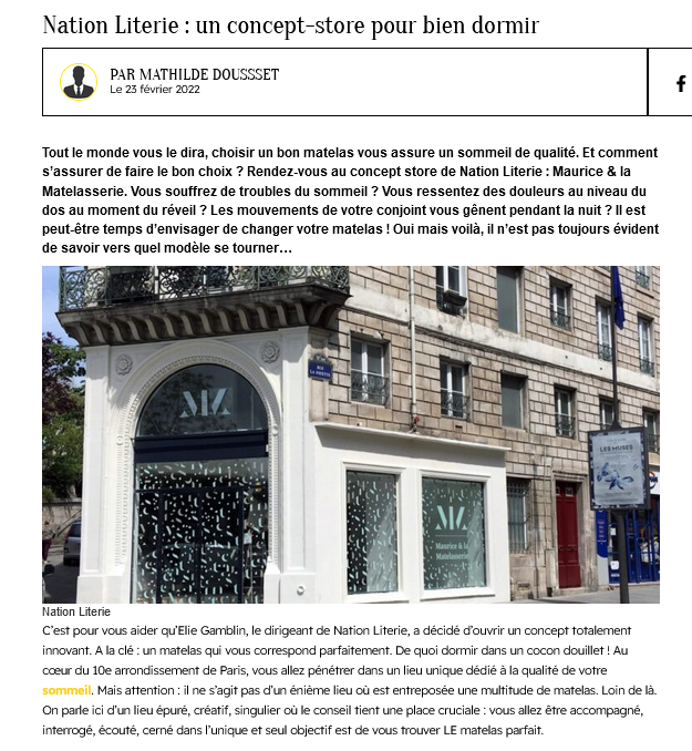 Article de presse magazine Grazia Page 1