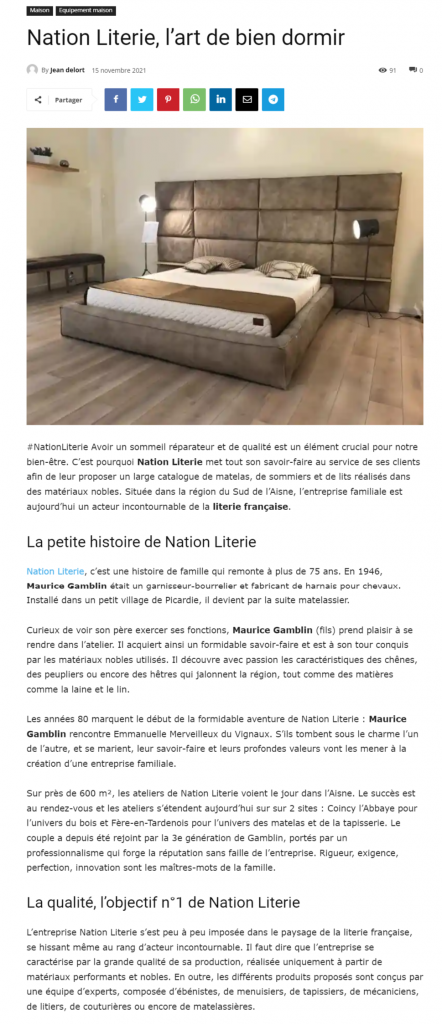 Article de presse magazine Prim Net Page 1