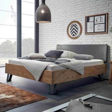 Cadre de lit Hasena Oak Vintage - Pieds Jeno et tête de lit Obag