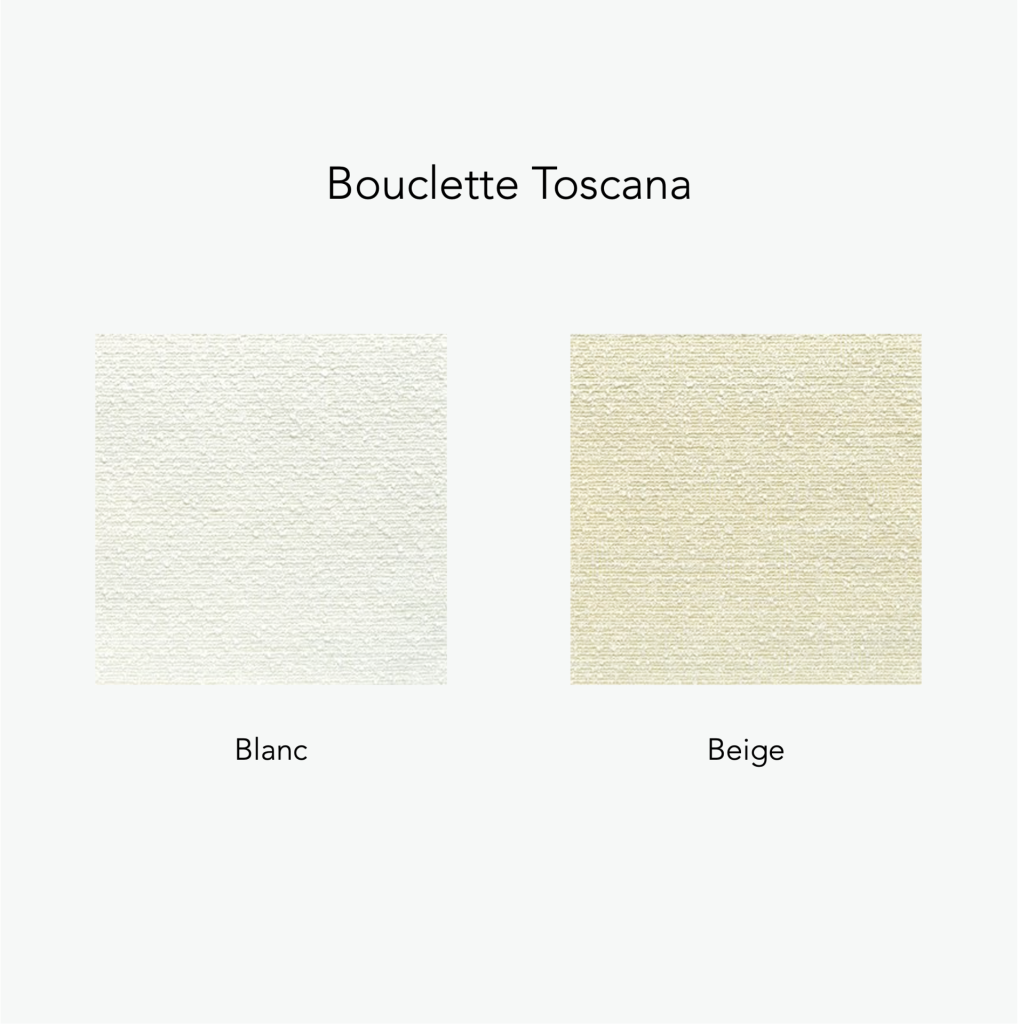 Lit Coffre Tissu COINCY (Bouclette) 8 Gamme de tissu Bouclette Toscana