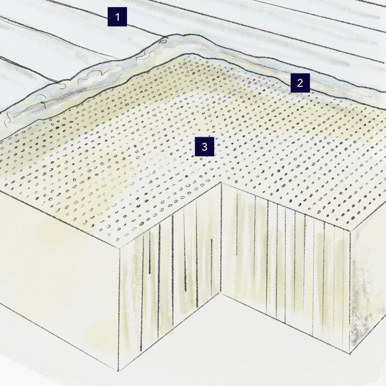 Matelas Latex 100% Talalay Adèle 18 Composition détaillée Matelas Latex naturel Talalay 17 CM
