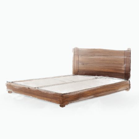 Illustration Cadre de lit CADEK en Charme Teinté