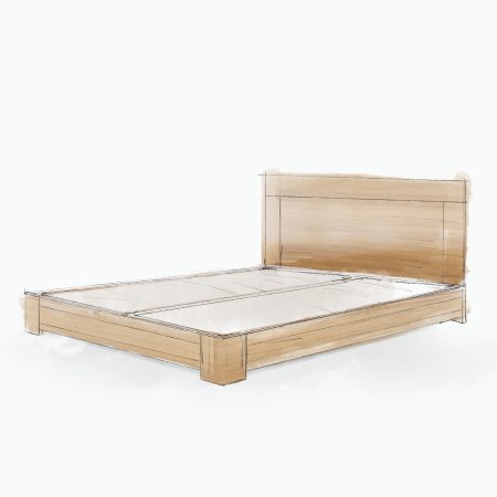 Illustration Cadre de lit JADE en Chêne massif