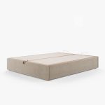 Lit Coffre Tissu CARO (100% Lin) 7 Lit coffre CARO Tissu Lin - Fermé