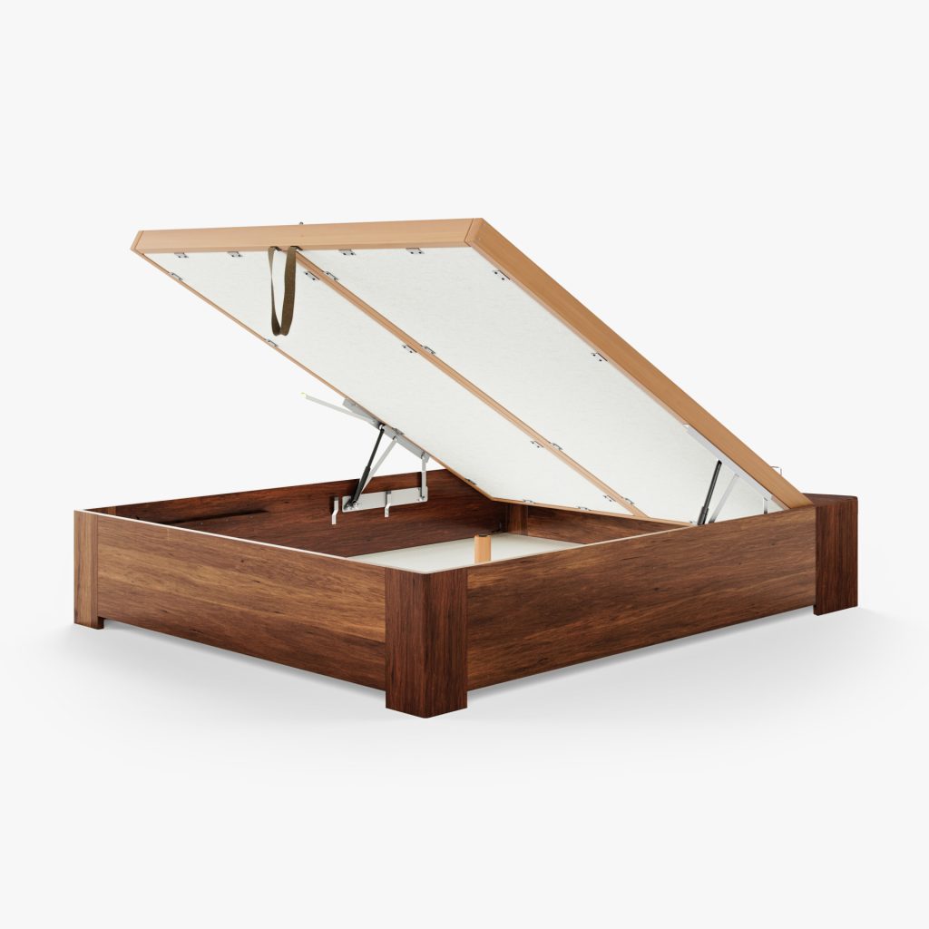 Lit Coffre Bois Massif Charme JABO 1 Lit coffre JABO Charme Teinté