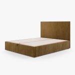 Lit Coffre Tissu CARY (Velours Chenille) 7 Lit coffre CARY Velours Chenille - Fermé