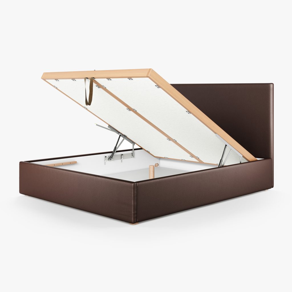 Lit Coffre Tissu CARY (Simili Cuir) 1 Lit coffre CARY Simili Cuir