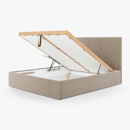 Lit coffre CARY Tissu Lin