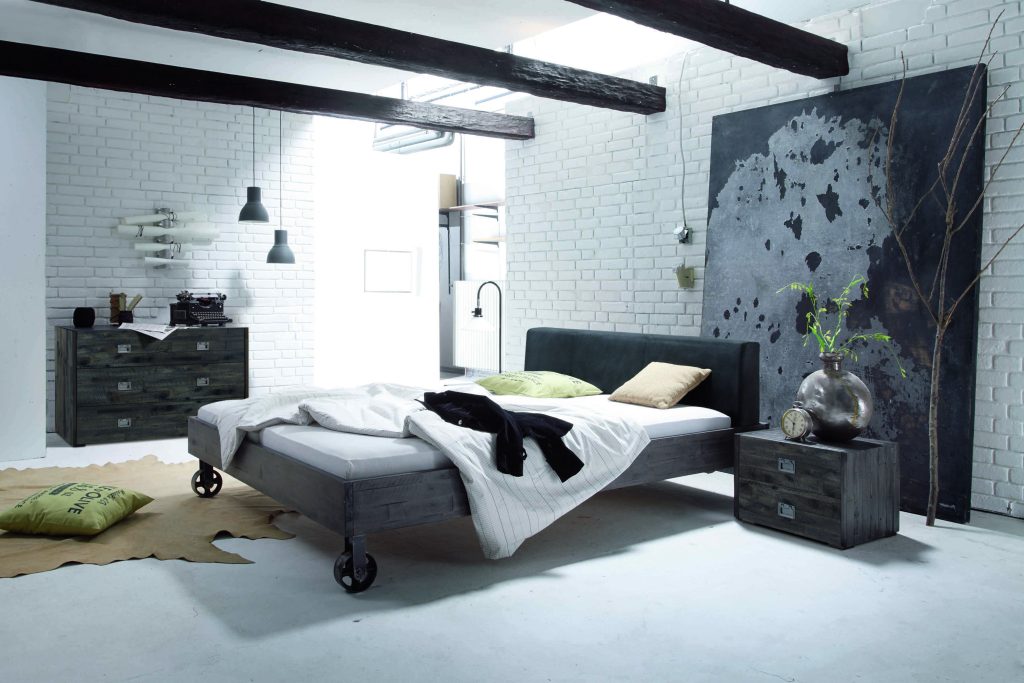 HASENA Factory Line (Pieds Road + Tête Ceneri) 3 Cadre de lit Hasena Factory Line - Pieds Road et Tête de lit Ceneri