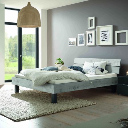 Cadre de lit Hasena Top Line avec Pieds Mico et Tête Nuetta