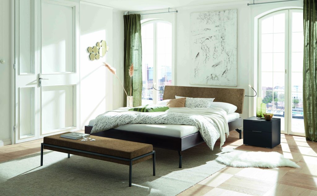 HASENA Wood Line (Pieds Tondo + Tête Lecco) 3 Cadre de lit Hasena Wood Line - Pieds Tondo et Tête de lit Lecco