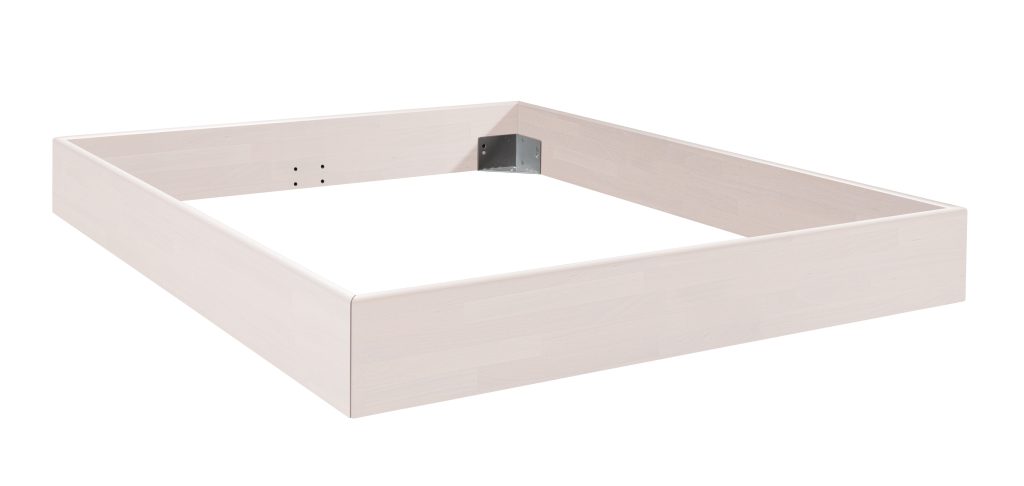 HASENA Wood Line (Pieds Slid + Tête Obag) 8 Cadre Hasena Premium 23 Hêtre teinté blanc lasuré laqué