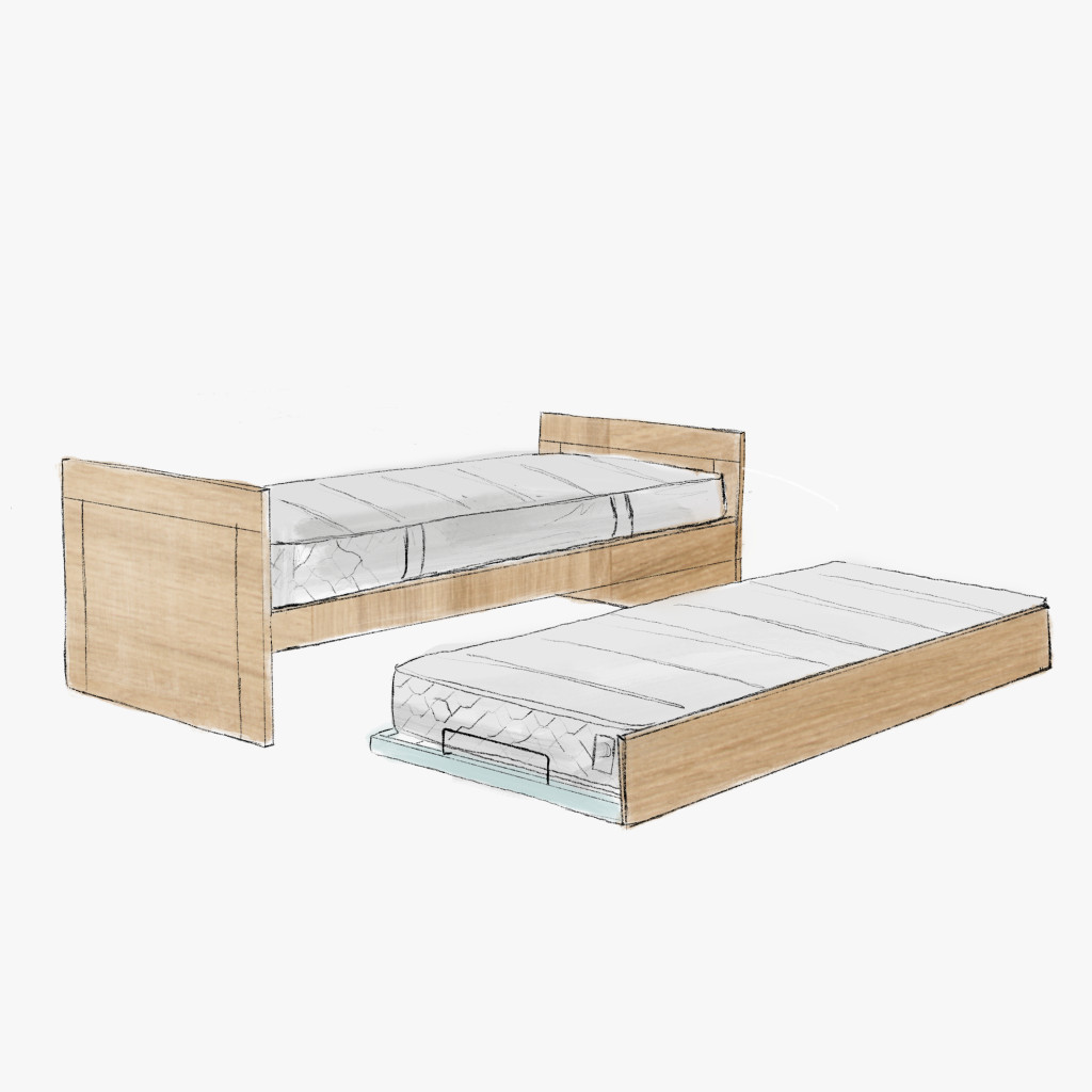 MED ILUSTRA GIGOGNE OPEN CHENE Canapé Convertible Gigogne (Chêne / Frêne / Châtaignier Massif)