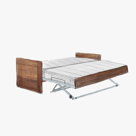 MED ILUSTRA GIGOGNE PULL UP CHARME Canapé Convertible Gigogne (Charme Teinté)